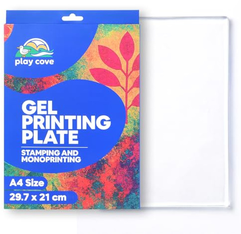 Play Cove Piastra Per Stampa In Gel Formato A4 Per Artisti E Artigiani, Kit Di Base Riutilizzabile Per Monoprinting, Stampa E Arte Mista, Ideale Per Artigianato Domestico
