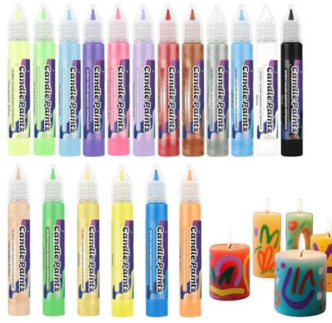 Kerzenwachsstift – 18 Farben DIY Malset für Kunsthandwerk | 500 g Kerzendekorationsset für Geburtstag, Urlaub, Hochzeit, Party, Segen, Schreiben, Zubehör für Kinder, Erwachsene Geschenk