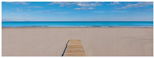 Wallario Duschmatte Antirutschmatte Badmatte Fußmatte Auf dem Holzweg zum blauen Meer, Größe ca. 180 x 65 cm
