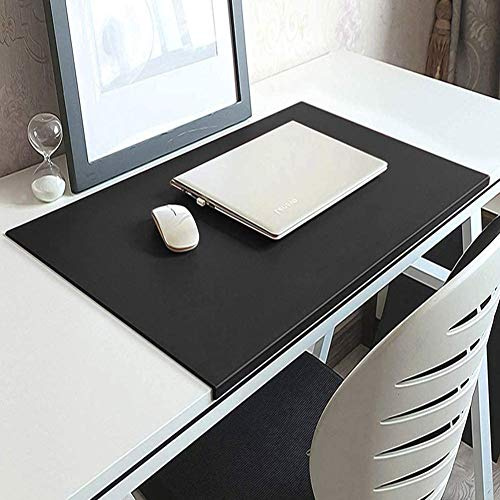 Multifunktionale Schreibtischunterlage für Büro-Mauspad, Laptop, Tastatur-Matte, große Schreibtischunterlage mit rutschfestem Kantenschutz, Schreibmatte, glattes Gaming-Pad, 100 x 40 cm, schwarz