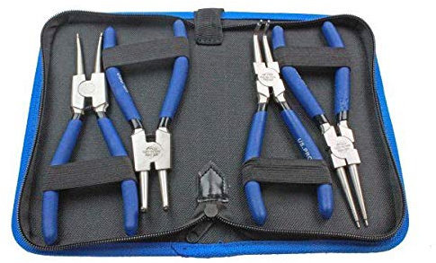 US PRO Tools 4PC 7 NI-FE Finish Circlip Pliers Set in Zip Case 2278