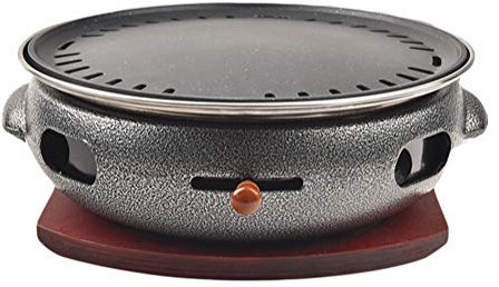 Ferro in ghisa Barbecue Pentola per barbecue, consumatore multifunzione e professionale Grill a carbone di carbonio a carbone di carbone griglia a carbone di griglia padella,J