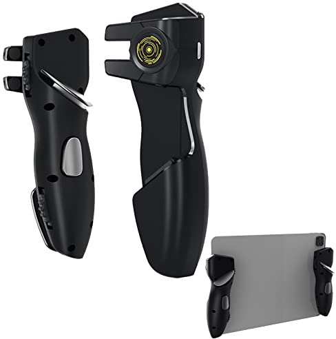 1 par de mandos de juego para tableta, mando de gatillo, mando de juego, gamepad L1R1, botón de disparo, palanca de mando de seis dedos, compatible con iPad, Android, tablet, PUBG, accesorios de juego