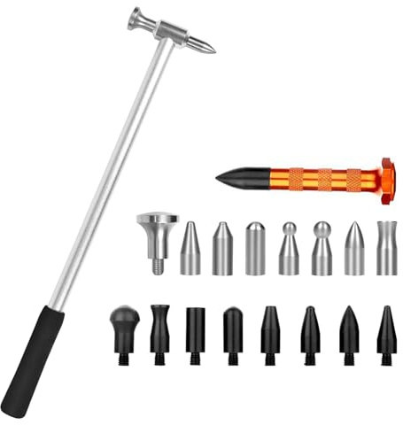 WHDZ Paintless Dent Repair Tools Car Dent Removal Hammer Aluminum Tap Down Tools with Tips