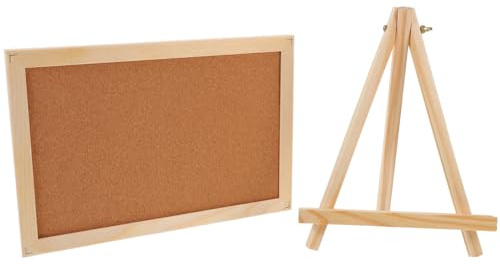 Parliky Cork Bulletin Board with Stand Framed Cork Board Notice for Desk Mini Pin for Desk Wall Mounted Memo for Home Office Classroom Message Display
