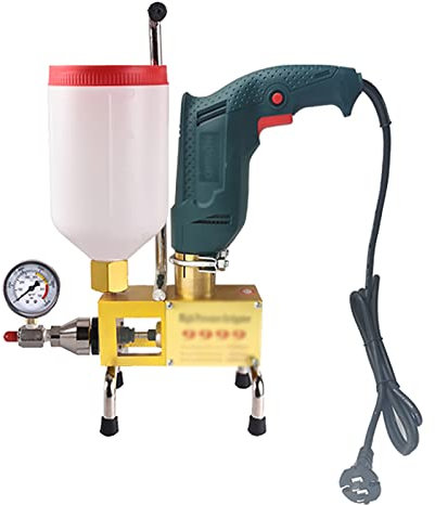 Pistola de lechada de mortero eléctrica de 910 W, máquina de lechada de resina epoxi, máquina portátil de lechada de calafateo de mortero de alta presión, para reparación de fugas de grietas de h