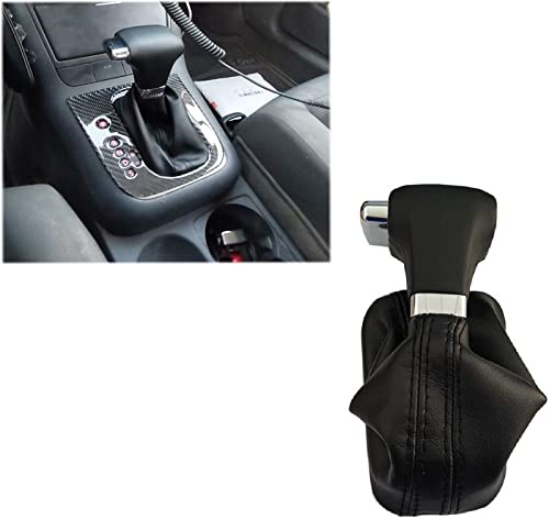 Cakievro Pomo de palanca de cambios automático para palanca de cambios de coche, cubierta de piel, para Sko-da, VW, Ti-guan, TOU-Ran Bo-ra Pa-ssat