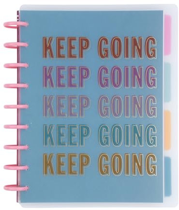 Happy Planner Plan + Notes Monatsplaner & liniertes Notizbuch - undatierter 12-Monatsplaner - 95 Blatt mit 4 Trennblättern & 12 Stickerbögen - Good Going Magic Theme - Klassische Größe, 17,8 x 24,8 cm