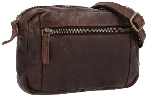 Gusti Umhängetasche Leder - Dominic Damen Handtasche Ledertasche Vintage Braun Leder
