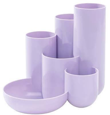 HAN Campus 17480-887 - Porta scrivania con 5 tubi e 1 ciotola, colore: Viola pastello