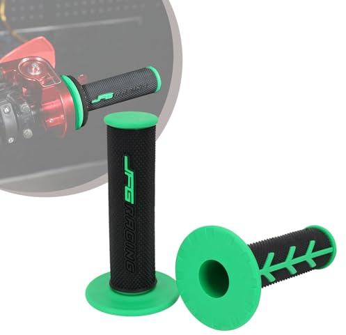 JFG RACING 1 Paar Dirt Bike Lenkergriffe, 22 mm/24 mm Motorrad Griffe-Grün | Lenkergriffe rutschfest für Pit Dirt Bike Motocross