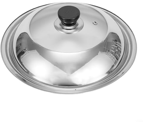 Stainless steel Lid for Pots, Pans and Skillets - Stainless steel Fits 28CM, 30CM, 32CM, 34CM, 36CM, 38CM Diameter Cookware -Replacement Frying Pan Cover(28CM)