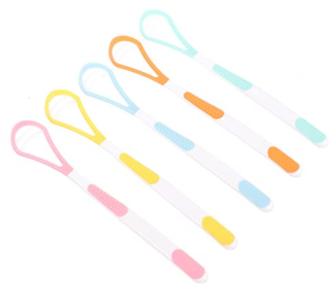 Beaupretty 5 Pezzi Spazzola Per Lingua Raschietti Per Lingua Adulti Raschietto Per Lingua Prodotti Per L'Igiene Orale Strumenti Per La Pulizia Della Lingua Orale Raschietto Per Igiene Orale