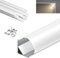 KOSOOM 1M LED Eckprofil geeignet für Streifen mit Metallklammerabdeckung matt staubdichte Streuschicht jede Packung 10 Stück Oberflächenmontage maximale Breite des LED Streifen 10 mm