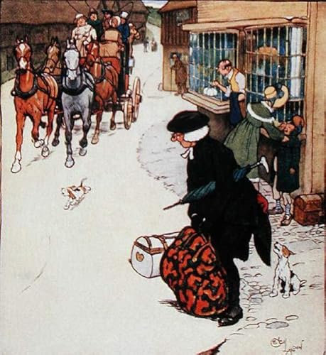 IPLUPJDY Leinwand Poster Wandbilder GemäLde Kunst Bilder Kunstdruck Leinwand Das horn erklang am eingang Eines Dorfes von cecil charles windsor aldin für Wohnzimmer-Dekor 60x90cm