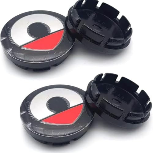 PjjxQf 4 Stück für Smart 56mm Auto Radnabendeckel Staubdicht Radnabenkappen Wasserdicht Radnabenabdeckung Sonnenschutz Nabendeckel Decoration