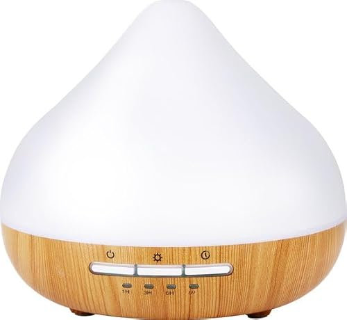 Grundig Aroma Diffuser Luftbefeuchter 300ml - Elektrischer Duftöl Diffuser Mit LED-Licht und Timer - Diffusor Für Ätherische Öle - Ohne Kabel - Weiß