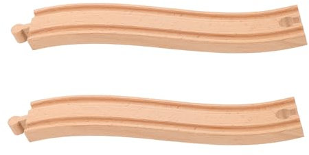 FELTECHELECTR 2stücke Holzeisenbahn-Set Mit Schienen Und Zubehör Kompatibel Mit Spielzeugeisenbahnen Für Manuelle Fähigkeiten Und Kreativität Aus Sicheren Holzmaterialien Für Heim Und Kindergart