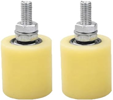 2 pcs Rouleau de guidage pour portail coulissant, ensemble de support de rail en nylon pour porte coulissante très résistant pour garage jardin à domicile (40 x 70 mm)