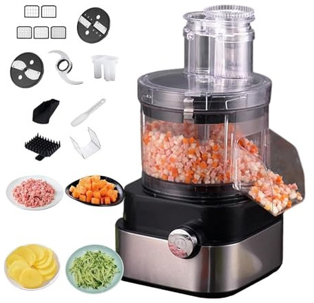 Dicer électrique de légumes à fruits, coupe-légumes, 4 en 1 Dicer électrique, 600W robot alimentaire avec moules Cube 6/8/10/13/15mm, 220V