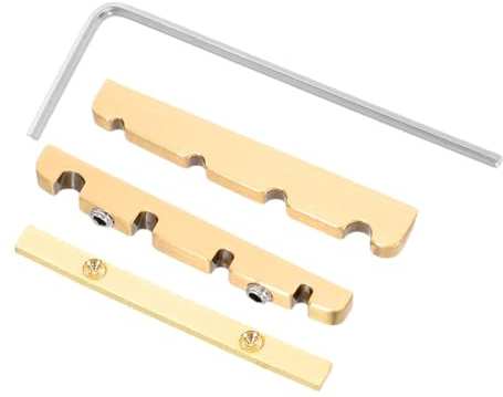 MUELODSIC 1uppsättning Justerbar Basgitarr Nut i Messing Precision Design Strängad Elektrisk Bas Låssystem För Strängar Förbättrad Spelkomfort Och Tonal Kvalitet