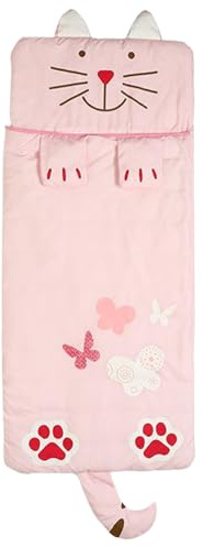 Hperu Kids Nap Mat, Accogliente Sacco a Pelo da Cartone Animato per Ragazze in età prescolare