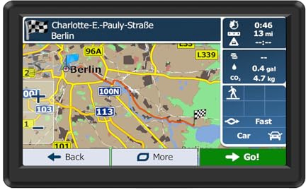 7 Inch Sat Nav for Car/Truck, GPS Navigation with 2025 UK & Europe Maps, Free Lifetime Updates, Voice Turn-by-Turn Guidance, POI Search, Speed Camera Notifications, and Lane Assistance
