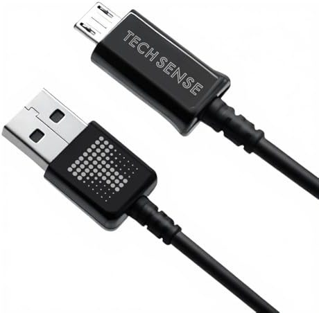 TECH SENSE Micro USB Cable USB A to Micro Charge Cable Android Charger Data Sync Cable For Galaxy S7 Edge S6, S5, J7, LG, Kindle, Xbox, PS4, Tablets (2M) (Black)