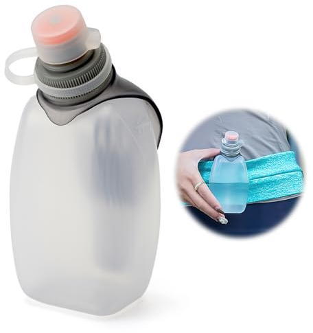 XRVRILE Sporttrinkflasche Trinkflasche zum Joggen Laufen, 250ml Trinkflasche Sport, BPA-freie Auslaufsichere Wasserflaschen mit Rückenclip, Gym Wasserflaschen Krug für Sport, Marathon,Laufen