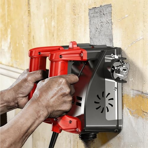 Pelle à décaper électrique 1200 W pour murs, raboteuse à béton portative avec profondeur de coupe réglable de 1 à 4 mm et largeur de 16 cm, pour le décapage de peinture et d'enduit lors