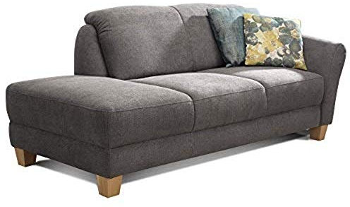 CAVADORE Recamiere Gootlaand, Recamiere mit Federkern und Armteil rechts im Landhausstil, 194 x 84 x 91, grau