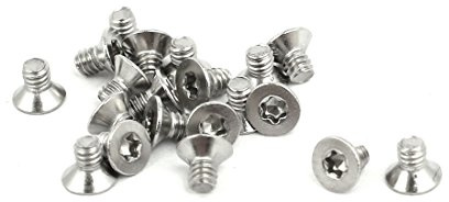 sourcing map 20Stk M2x3mm Maschinenschrauben Torx Antriebstyp Silberton | Flachkopfschrauben, Flachkopf, Schrauben, 304 Edelstahl