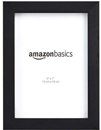 Amazon Basics Rechteckig Fotorahmen, 2 Stück, Schwarz, 13 x 18 cm