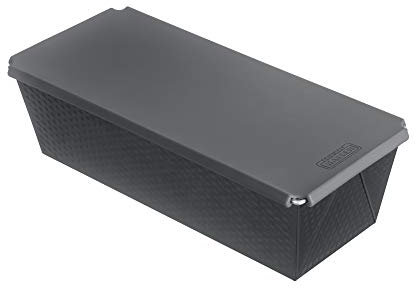 ORIGINAL KAISER Kaiser Inspiration Brotbackform mit Silikondeckel Kastenform, antihaftbeschichtet, zum Backen und Aufbewahren, Legierter Stahl, Grau, 35 x 14 x 9 cm