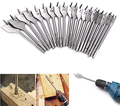 ChaRLes 6-40 mm De Pala Plana De Madera Broca De Taladro De Espiga Hexagonal De Carpintería De Pala Taladro Cortador De Agujero - 40M