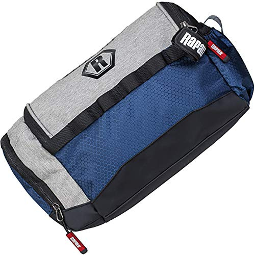 Rapala - Borsa da Pesca per Accessori e Attrezzatura CountDown Utility Pack con Anello per Appenderla, Tasche Interne e Laterali e 1 Scomparto Principale - 24x11x17cm - Blu/Grigio/Nero