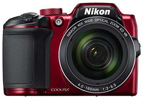 Nikon B500 Coolpix Digital Compact Camera - Red (Renewed)