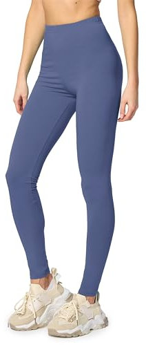 Merry Style Leggings Damen Baumwolle für das ganze Jahr Bequeme Leggings Blickdicht Damen Ideal für Yoga Sport Gym und Freizeit MS10-198 (Jeans,L)