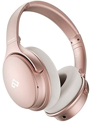 INFURTURE H1 Active Noise Cancelling Headphones, 90H Playtime, Wireless Over Ear Bluetooth Headphones, Foldable Lightweight Headset Deep Bass,Memory Foam Ear Cups,Travel,Office,USB-C Charging