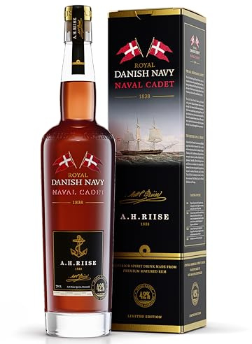 A.H. Riise Royal Danish Navy Naval Cadet| Premium Spirituose auf Rumbasis | Lieblicher Geschmack | 700 ml | 40% Vol.
