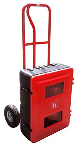 Fire Extinguisher Trolley and Double Cabinet