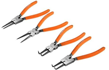 HARDEN 560524 circlip Pliers Set 4 pcs Internal External 180mm Straight Bent Nose