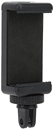 Soporte para teléfono inteligente, portátil, negro, universal, monopié, adaptador de trípode, soporte para teléfono inteligente, soporte con soporte para zapata fría para teléfono móvil / teléfono int
