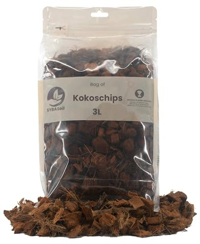 Lot de 4 litres de copeaux de noix de coco pour protéger le sol, parfait pour les mélanges orchidées et aroides idéal pour toutes les plantes et leurs racines.