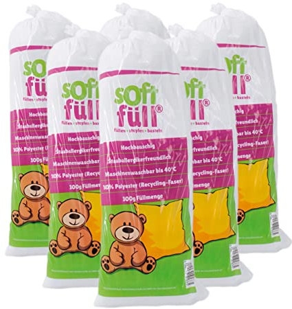 Softfüll Vliesband-Füllwatte 3,6 kg | Aus 100% recyceltem Polyester | 100% Nachhaltiges Stopfmaterial – Bastellwatte – Kissenfüllung oder Stofftierfüllung | Allergiker freundlich (3.6)
