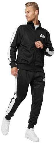 Lonsdale Pember Traje de Correr, Negro, XXXL para Hombre