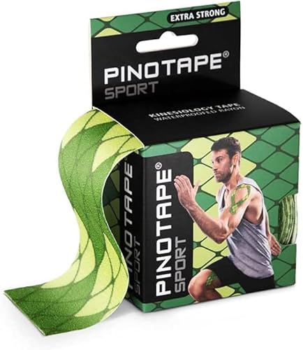 Pinotape Sport Kinesiologisches Tape 5 cm x 5 Meter Reptile Schlangenmuster 2er Pack