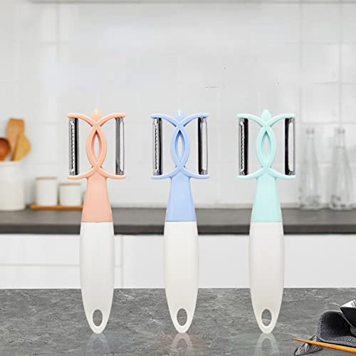 Anoudon Pelador de verduras, pelador de frutas, pelador de pepinos, pelador de patatas, pelador de melón, hoja de péndulo inoxidable de acero inoxidable