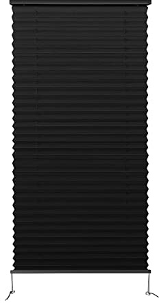 Dulepax RV Blinds - Pleated Shades, 20 W x 38 L Black RV Window Shades for Camper, Travel Trailers & Motorhome Windows