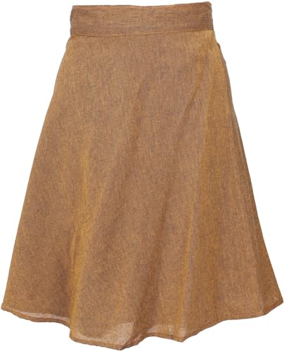 GURU SHOP Gonna avvolgente leggera, gonna estiva in cotone, da donna, verde, in cotone. Taglia: taglia unica, senape, Taglia unica